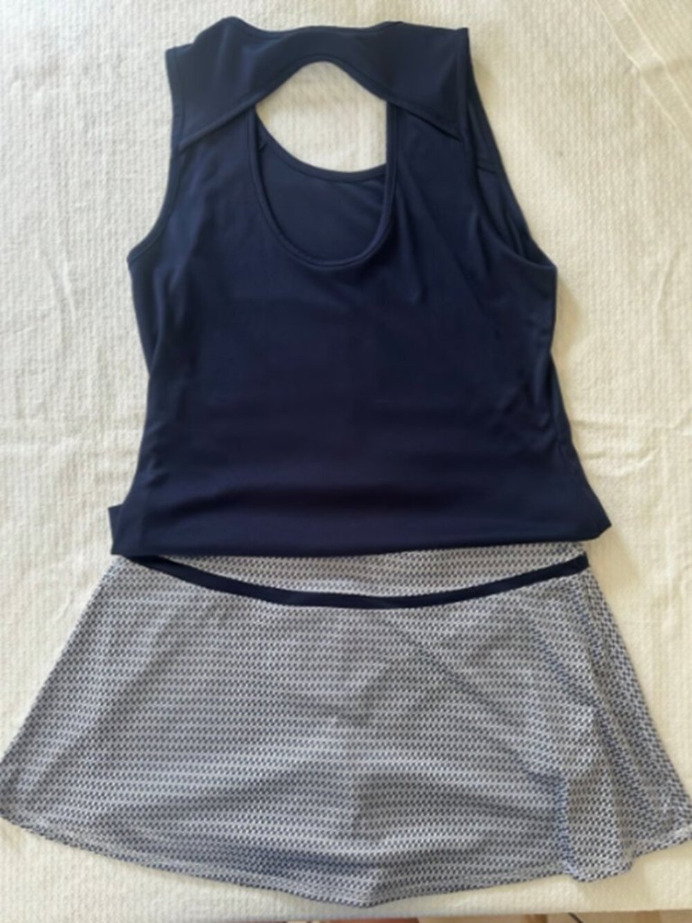 Grand Slam Performance Women’s Large Blue Tennis Golf Skirt Skort AND Tank Top
